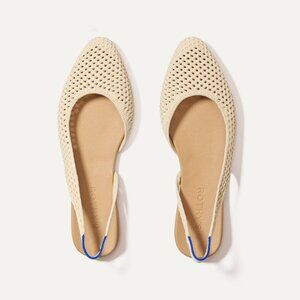 Never Worn | Rothy's The Almond Slingback - Off White Mesh Size 8